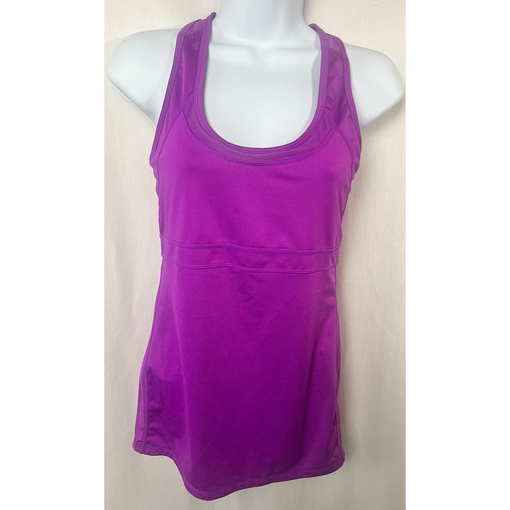 Kyodan Workout Top Mesh Back Athletic Racerback Tank Purple Top Size Small